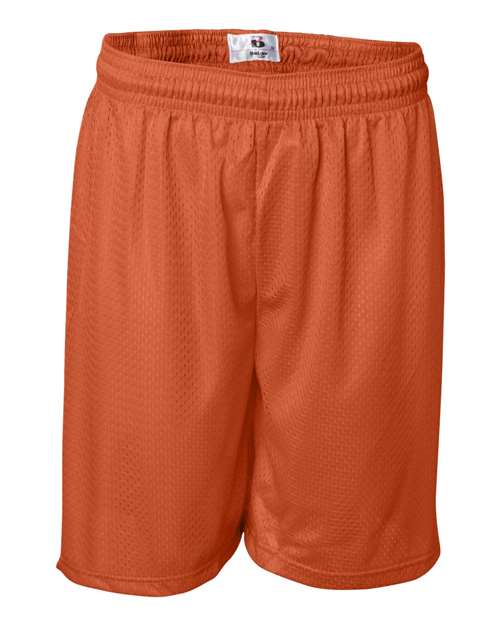 Badger 7207 Men's Pro Mesh 7" Shorts - Burnt Orange - front