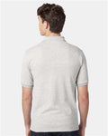 Hanes 054X Men's EcoSmart Jersey Polo - Ash - model side