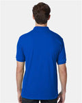 Hanes 054X Men's EcoSmart Jersey Polo - Deep Royal - model back