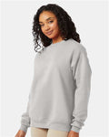 Hanes P160 EcoSmart Crewneck Sweatshirt - Ash - model side