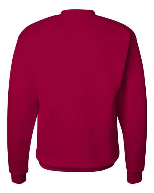 Hanes P160 EcoSmart Crewneck Sweatshirt - Deep Red - back