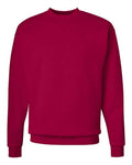Hanes P160 EcoSmart Crewneck Sweatshirt - Deep Red - flat front