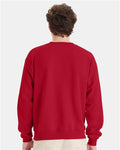 Hanes P160 EcoSmart Crewneck Sweatshirt - Deep Red - model back