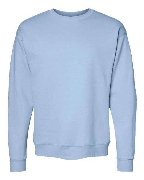 Hanes P160 EcoSmart Crewneck Sweatshirt - Light Blue - flat front