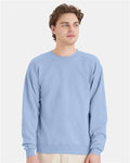 Hanes P160 EcoSmart Crewneck Sweatshirt - Light Blue - model front