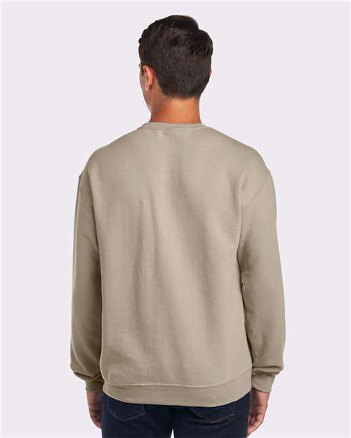 Jerzees 562MR NuBlend Crewneck Sweatshirt - Sandstone - model back