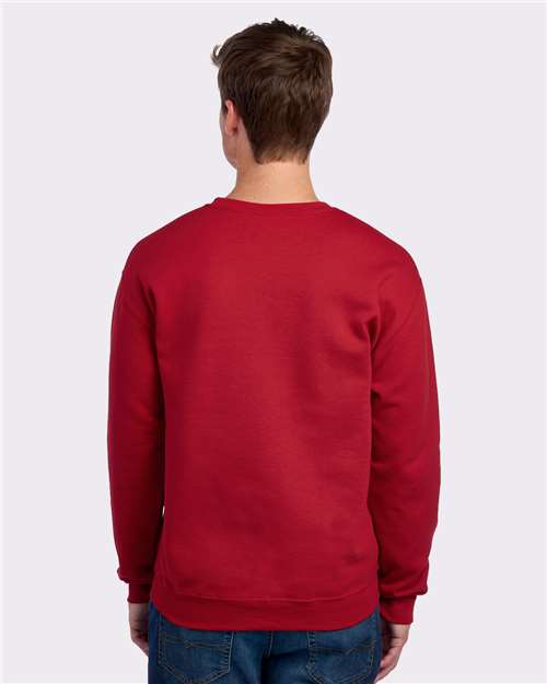 Jerzees 562MR NuBlend Crewneck Sweatshirt - True Red - model back
