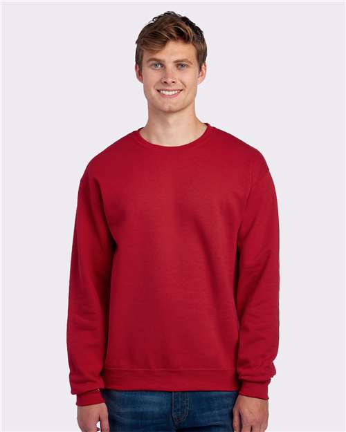 Jerzees 562MR NuBlend Crewneck Sweatshirt - True Red - model front