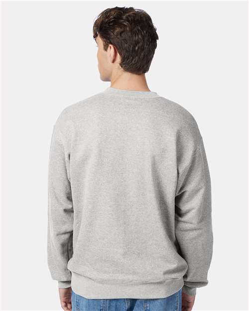 Hanes F260 Unisex Ultimate Cotton Crewneck Sweatshirt - Ash - model back