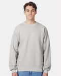 Hanes F260 Unisex Ultimate Cotton Crewneck Sweatshirt - Ash - model front