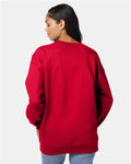 Hanes F260 Unisex Ultimate Cotton Crewneck Sweatshirt - Deep Red - model back