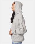 Hanes P170 EcoSmart Hooded Sweatshirt - Ash - model side