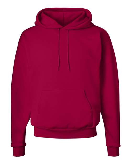 Hanes P170 EcoSmart Hooded Sweatshirt - Deep Red - flat front