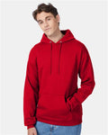 Hanes P170 EcoSmart Hooded Sweatshirt - Deep Red - model front