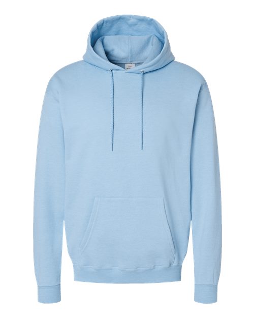 Hanes P170 EcoSmart Hooded Sweatshirt - Light Blue - flat front