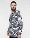 Code Five 3969 Unisex Camo Fleece Hoodie Sweatshirt - Urban Woodland - model side