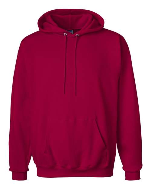 Hanes F170 Ultimate Cotton Hooded Sweatshirt - Deep Red - flat front
