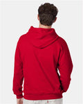 Hanes F170 Ultimate Cotton Hooded Sweatshirt - Deep Red - model back