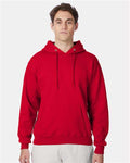 Hanes F170 Ultimate Cotton Hooded Sweatshirt - Deep Red - model front