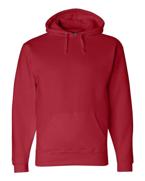 J. America 8824 Men's Premium Hooded Sweatshirt - Red - front