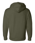 Independent Trading Co. IND4000 Heavyweight Hooded Sweatshirt - Army - back