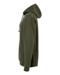 Independent Trading Co. IND4000 Heavyweight Hooded Sweatshirt - Army - side