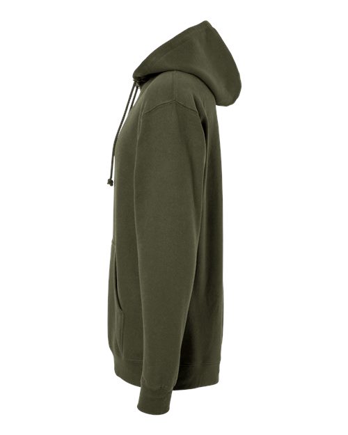 Independent Trading Co. IND4000 Heavyweight Hooded Sweatshirt - Army - side