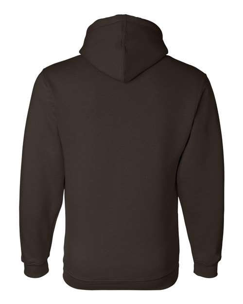 Bayside 960 Unisex USA-Made Hooded Sweatshirt - Chocolate - back