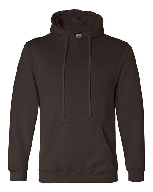 Bayside 960 Unisex USA-Made Hooded Sweatshirt - Chocolate - front