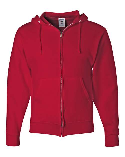 Jerzees 993MR Unisex NuBlend Full-Zip Hooded Sweatshirt - True Red - front