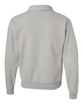 Jerzees 4528MR Unisex Super Sweats NuBlend Quarter-Zip Cadet Collar Sweatshirt - Oxford - back