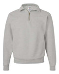 Jerzees 4528MR Unisex Super Sweats NuBlend Quarter-Zip Cadet Collar Sweatshirt - Oxford - front