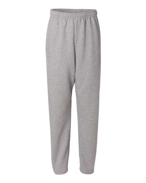 Jerzees 974MPR Unisex NuBlend Open-Bottom Sweatpants with Pockets - Oxford - front