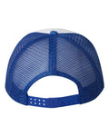 Valucap VC700 Foam Mesh-Back Trucker Cap - White/ Royal - back