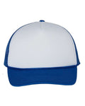 Valucap VC700 Foam Mesh-Back Trucker Cap - White/ Royal - front