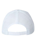 Valucap VC400 Mesh-Back Twill Trucker Cap - White - back