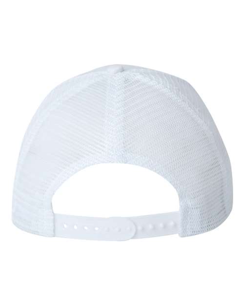 Valucap VC400 Mesh-Back Twill Trucker Cap - White - back