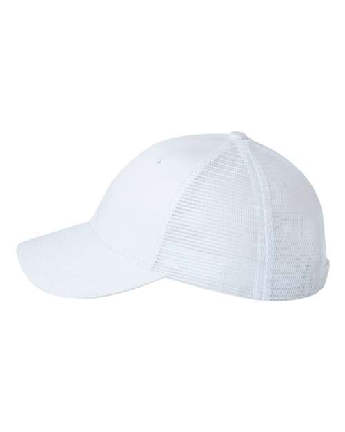 Valucap VC400 Mesh-Back Twill Trucker Cap - White - side