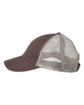 Valucap AH80 Bio-Washed Trucker Cap - Brown/ Khaki - side