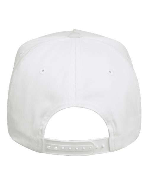 Valucap 8869 Five-Panel Twill Cap - White - back