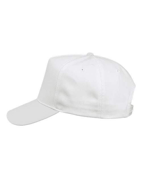 Valucap 8869 Five-Panel Twill Cap - White - side