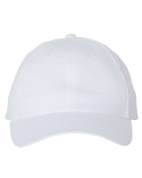 Valucap VC200 Brushed Twill Cap - White - front