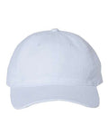 Valucap 9610 Heavy Brushed Twill Unstructured Cap - White - front