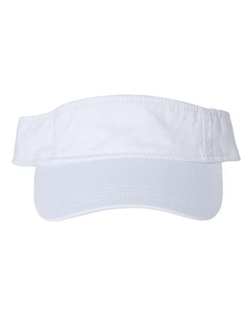 Valucap VC500 Bio-Washed Visor - White - front