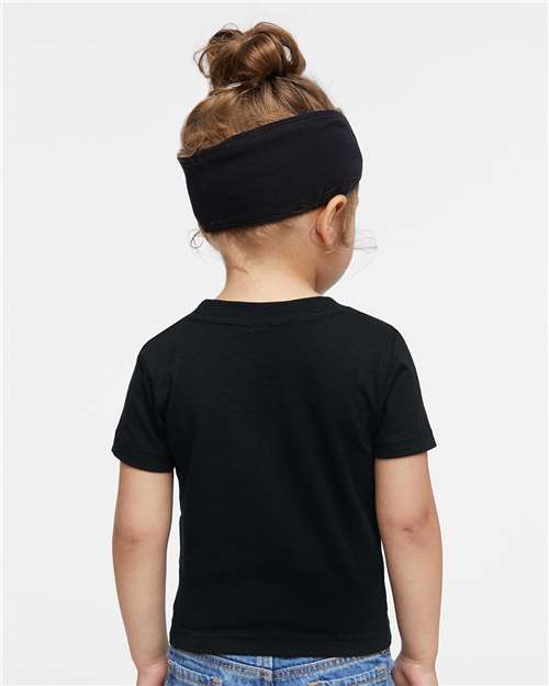 Rabbit Skins 3401 Infant Cotton Jersey Tee - Black - model back