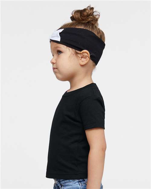 Rabbit Skins 3401 Infant Cotton Jersey Tee - Black - model side