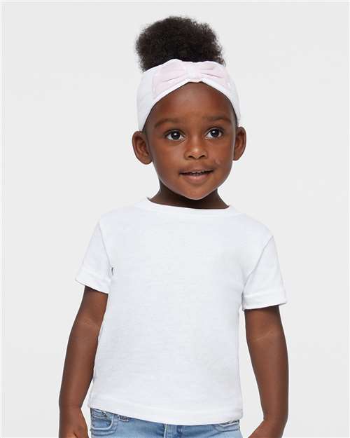 Rabbit Skins 3401 Infant Cotton Jersey Tee - White - model front