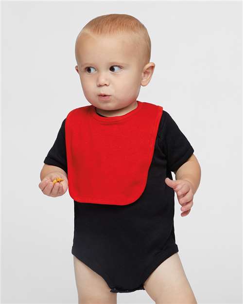 Rabbit Skins 4400 Infant Baby Rib Bodysuit - Black - model front