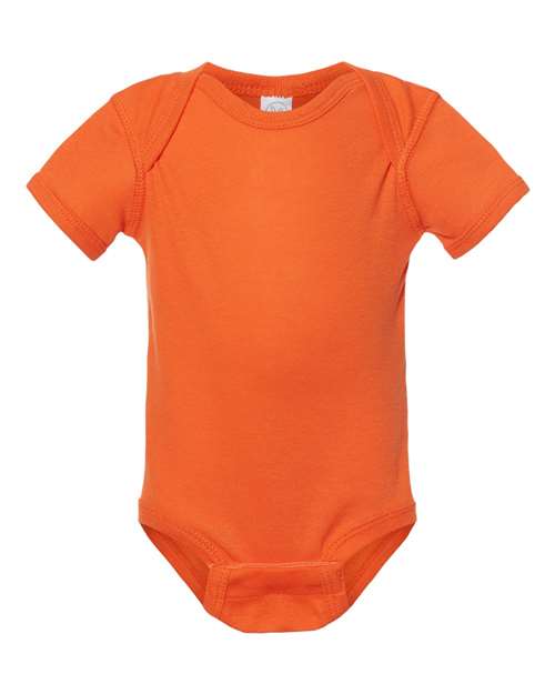 Rabbit Skins 4400 Infant Baby Rib Bodysuit - Orange - front