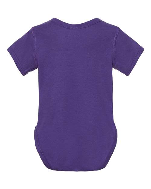 Rabbit Skins 4400 Infant Baby Rib Bodysuit - Purple - back